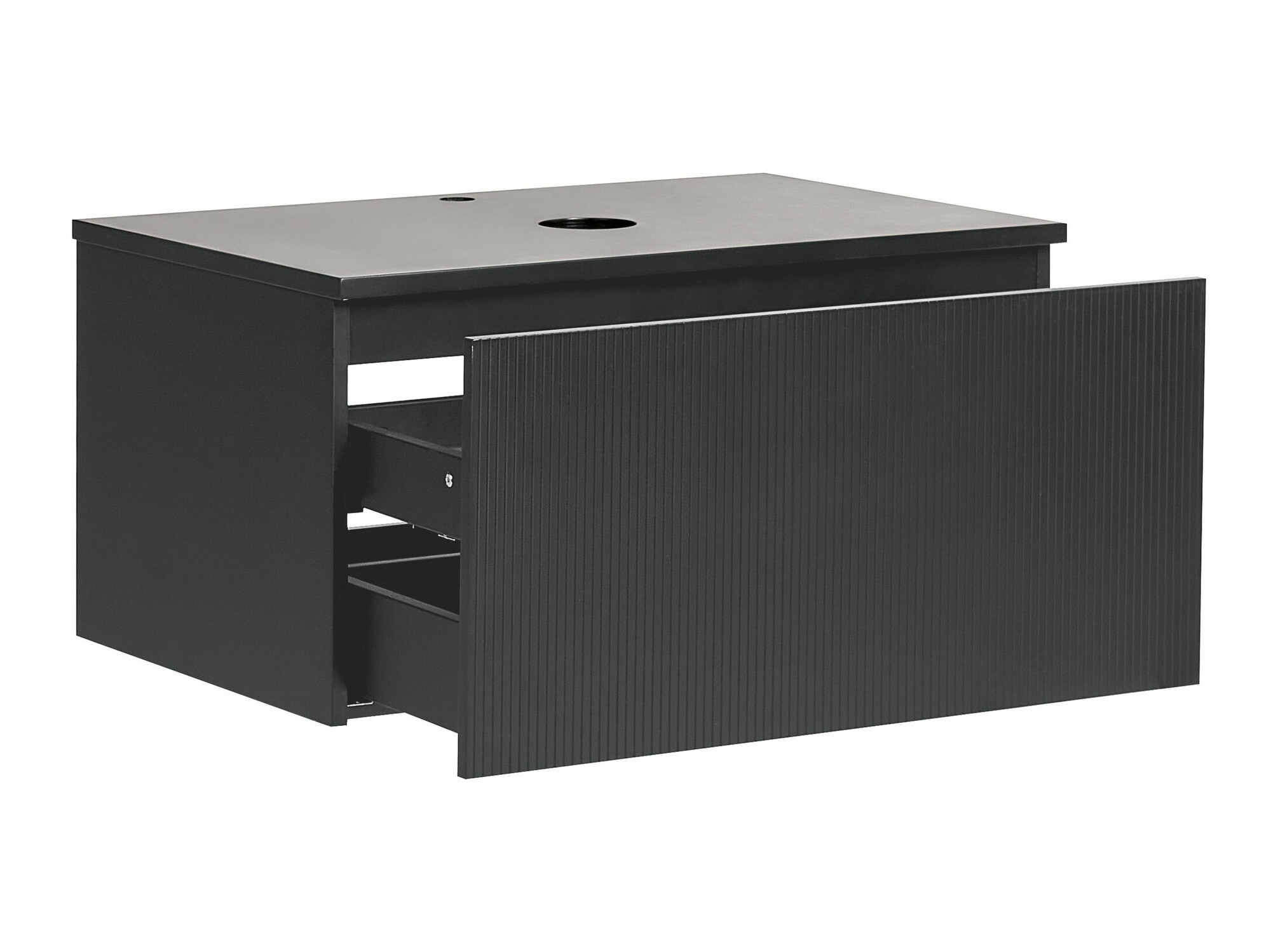 Vannitoa põrandakapp kraanikausile Berwyn 2254 (Must)