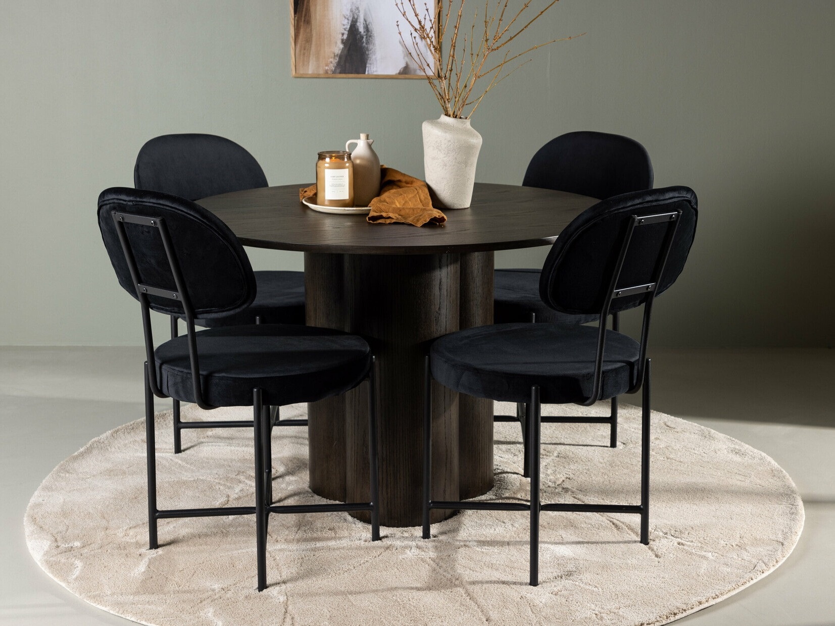 Söögitoakomplekt Dallas 4605 (Tume pähkel)