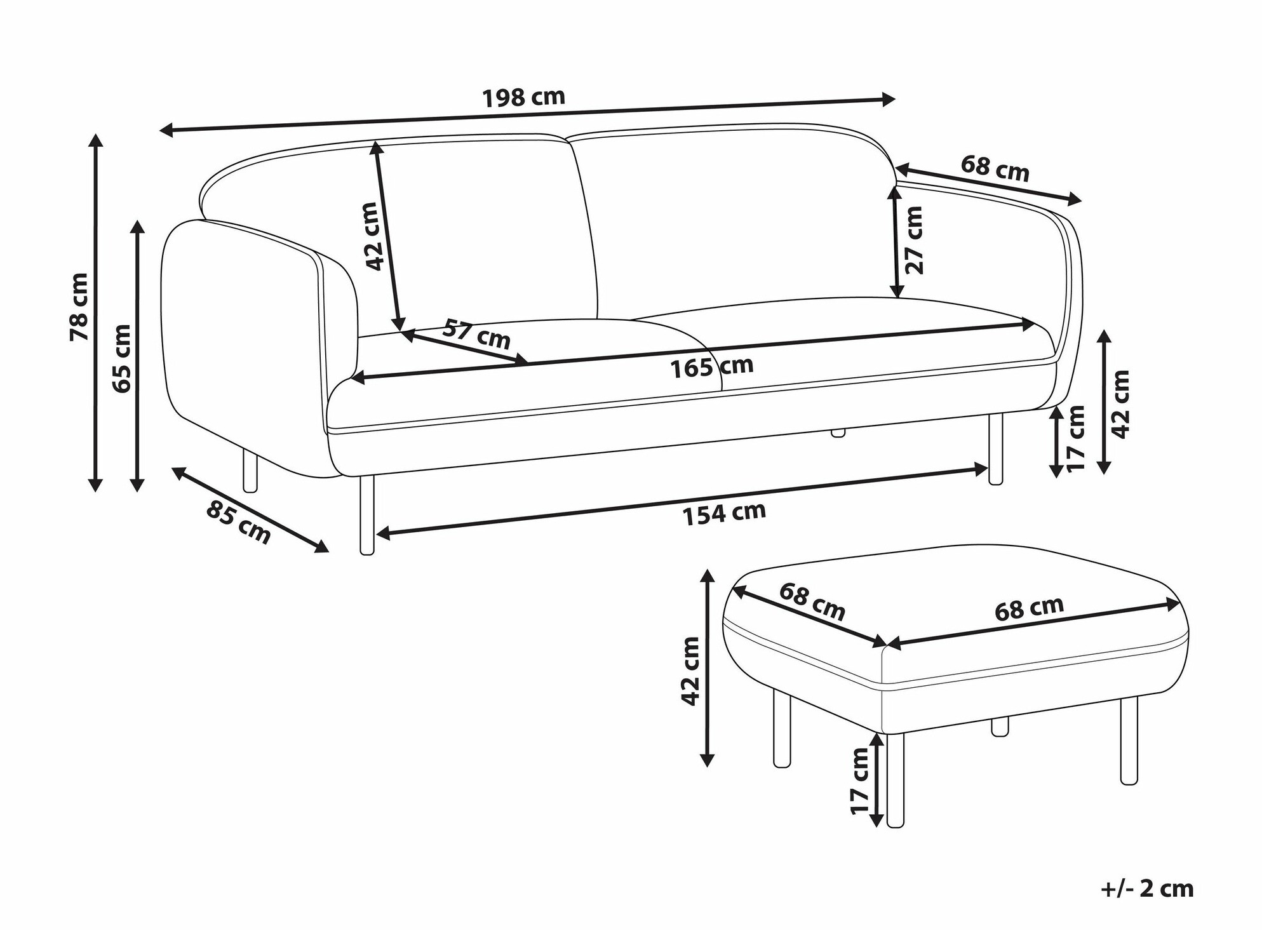 Pehme mööbli komplekt Berwyn 2267 (Beež)