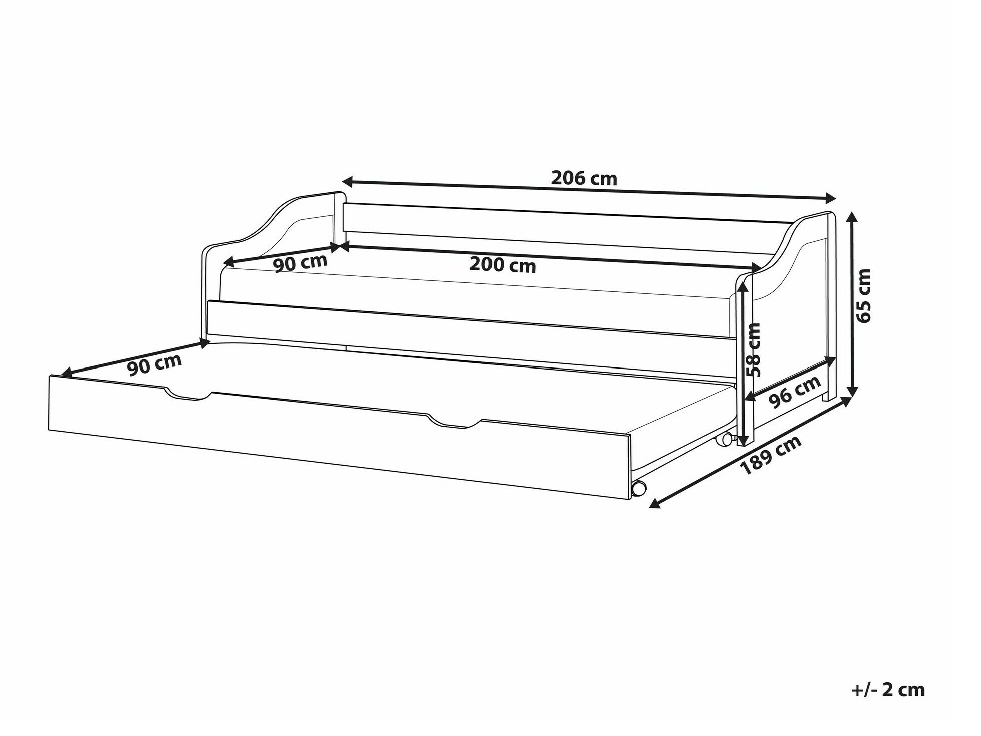 Voodi Berwyn 2269 (Valge)