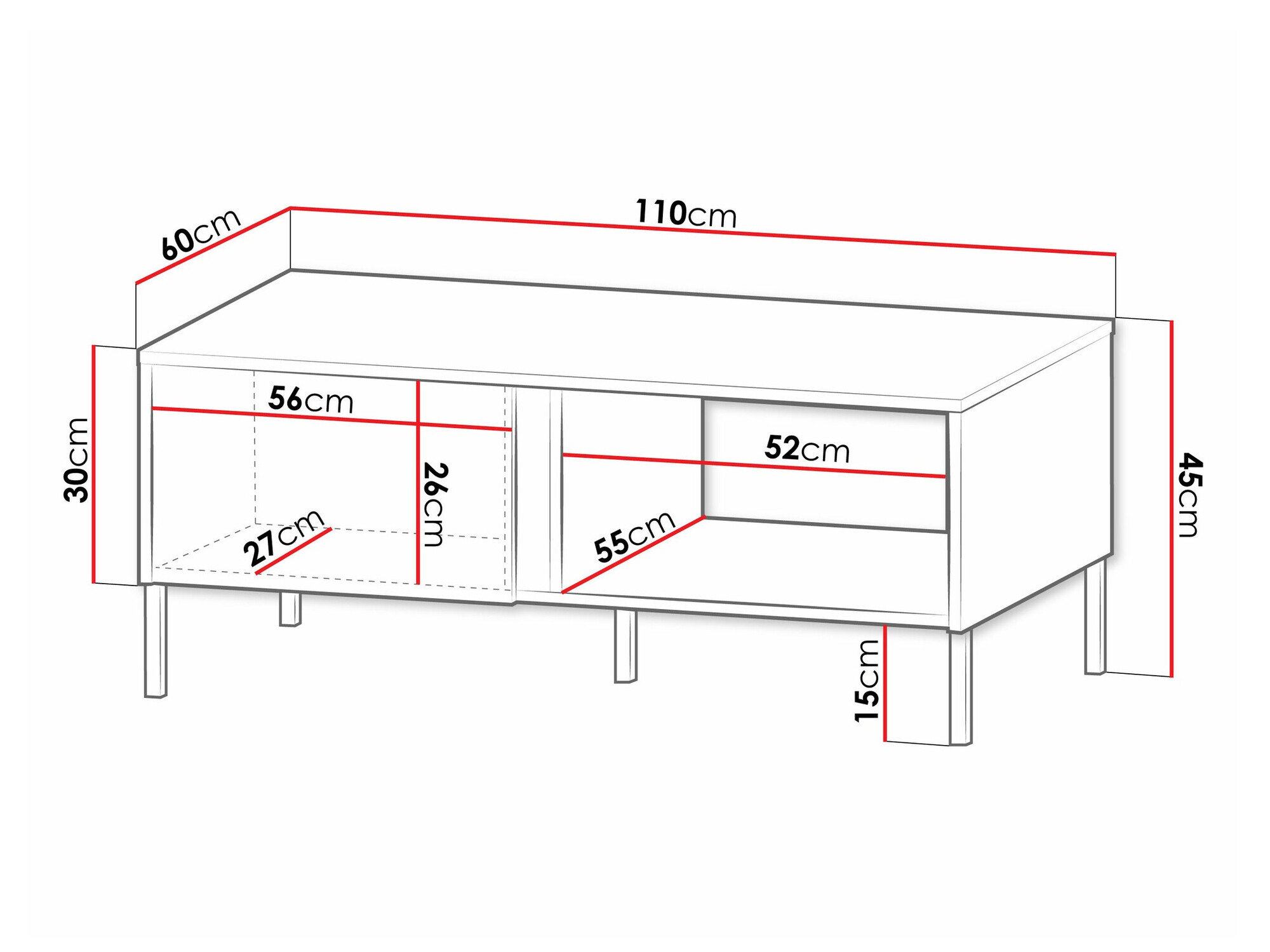 Diivanilaud Lumiri 107 (Tamm + Must)