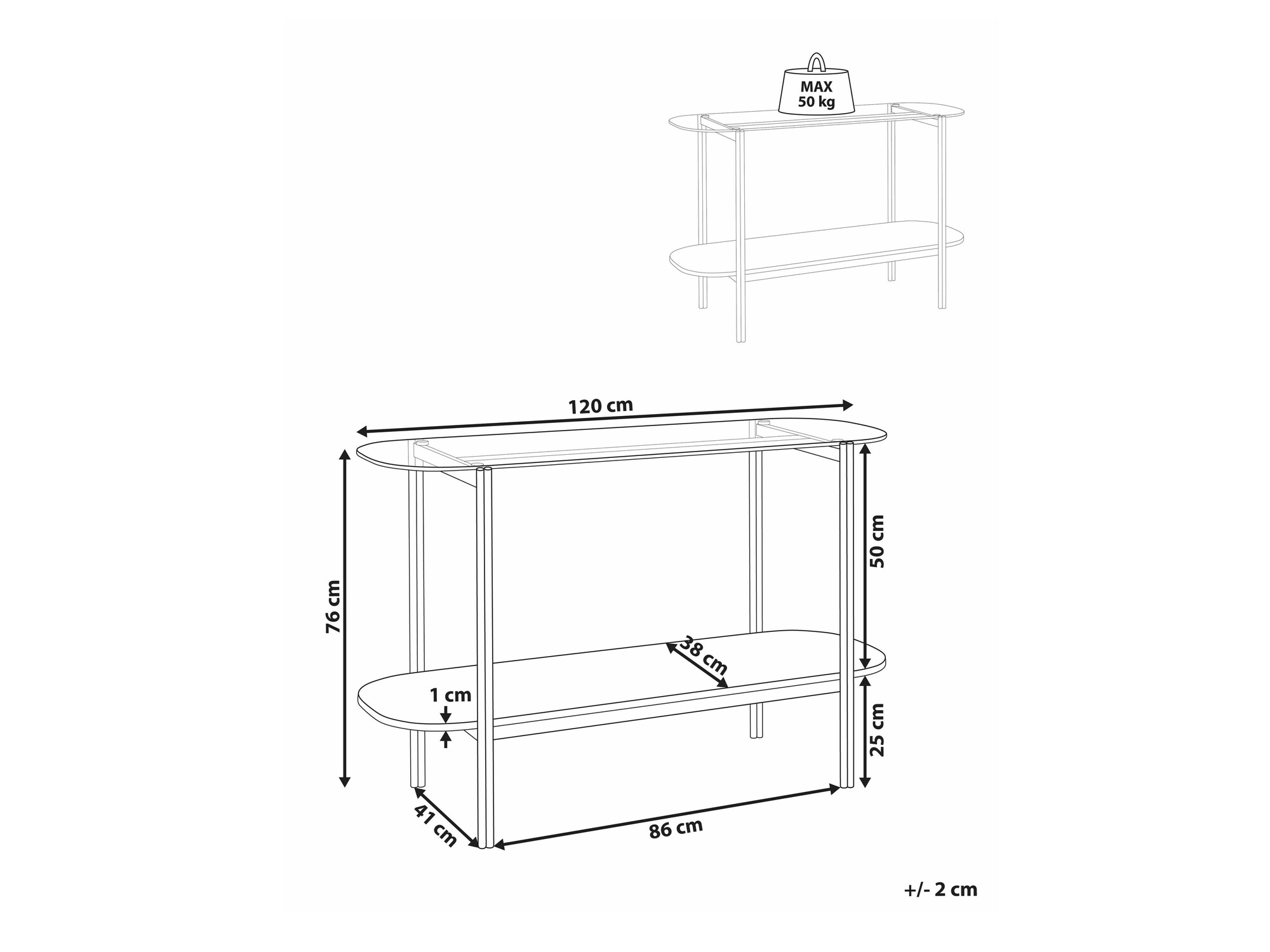 Konsoollaud Berwyn 2278 (Hõbedane + Ere puit)