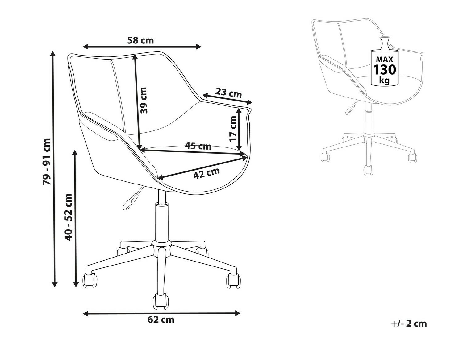 Kontoritool Berwyn 899 (Helepruun)