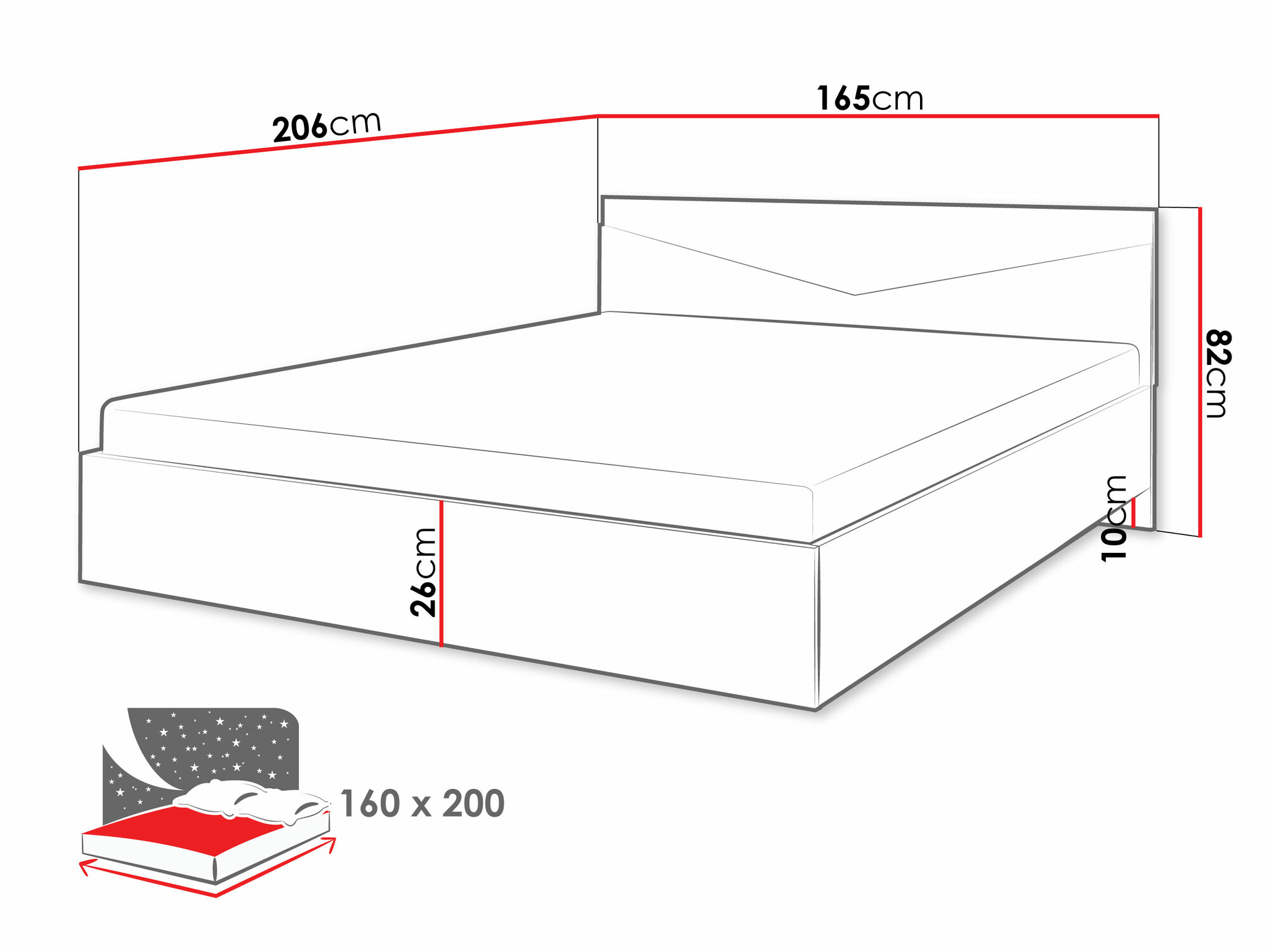 Voodi Tenreme 107 (Beež + Tamm)