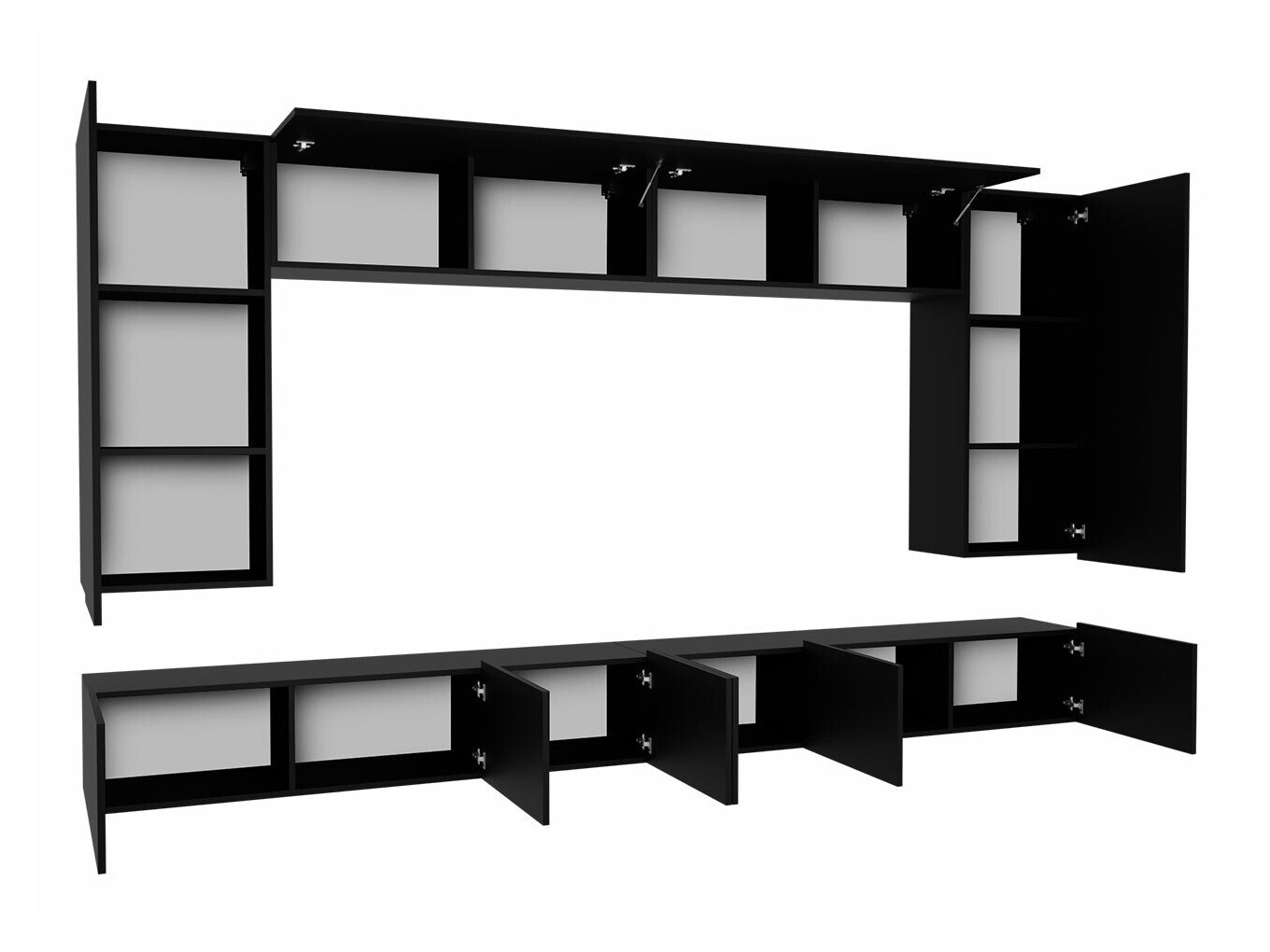 Elutoa komplekt Tivdalu 135 (Must + Läikiv must)