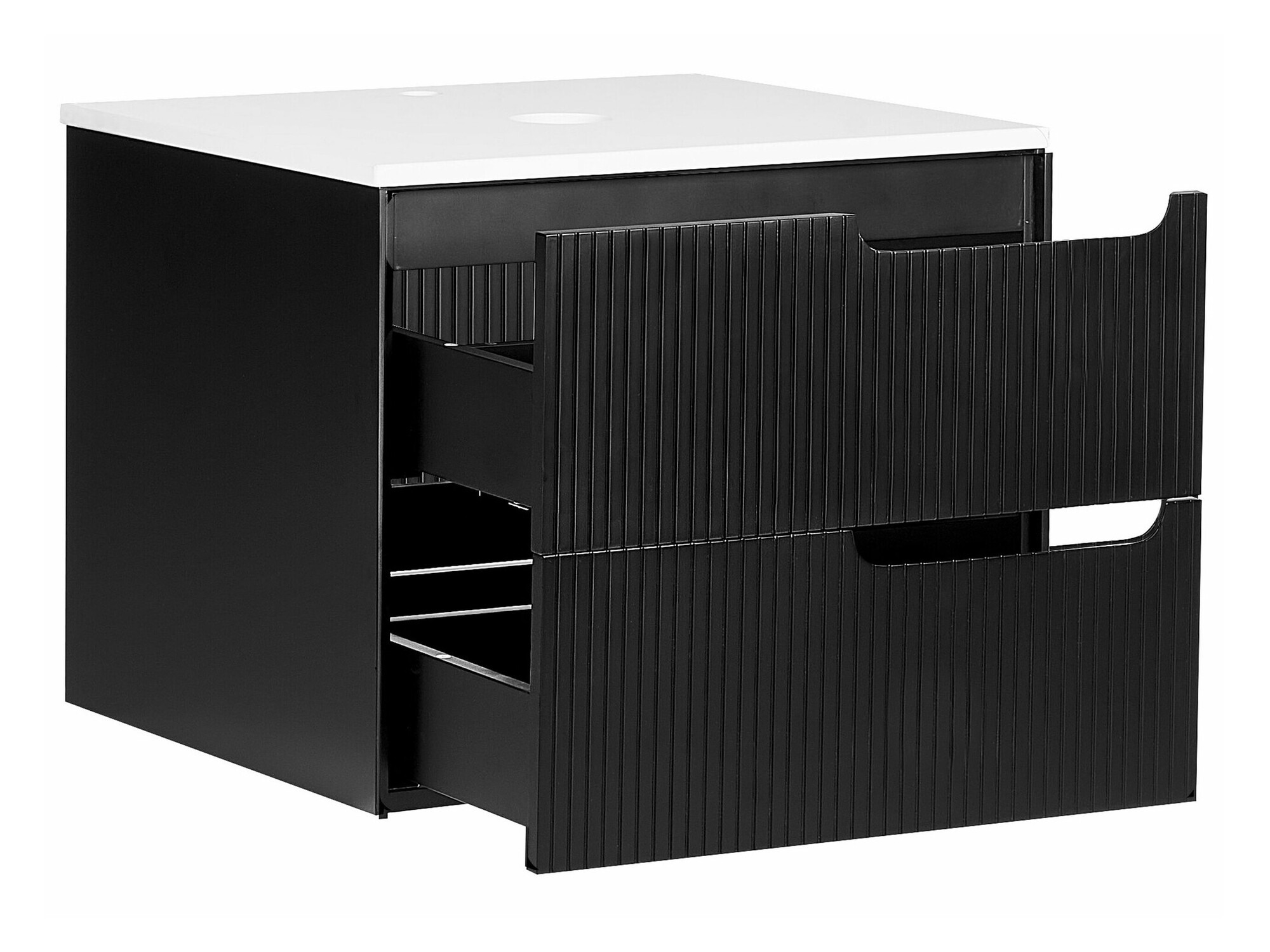 Vannitoa põrandakapp kraanikausile Berwyn 2305 (Must)