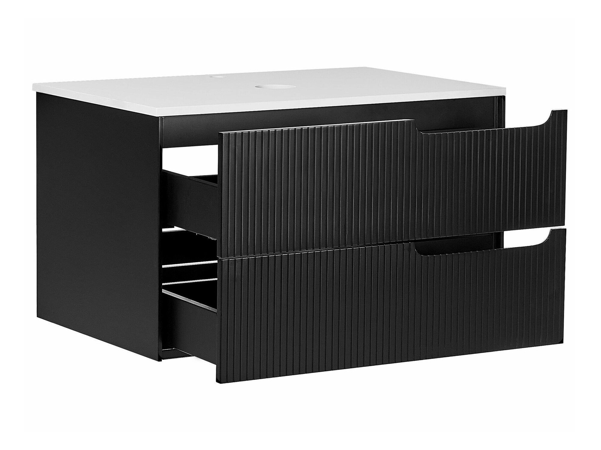 Vannitoa põrandakapp kraanikausile Berwyn 2307 (Must)