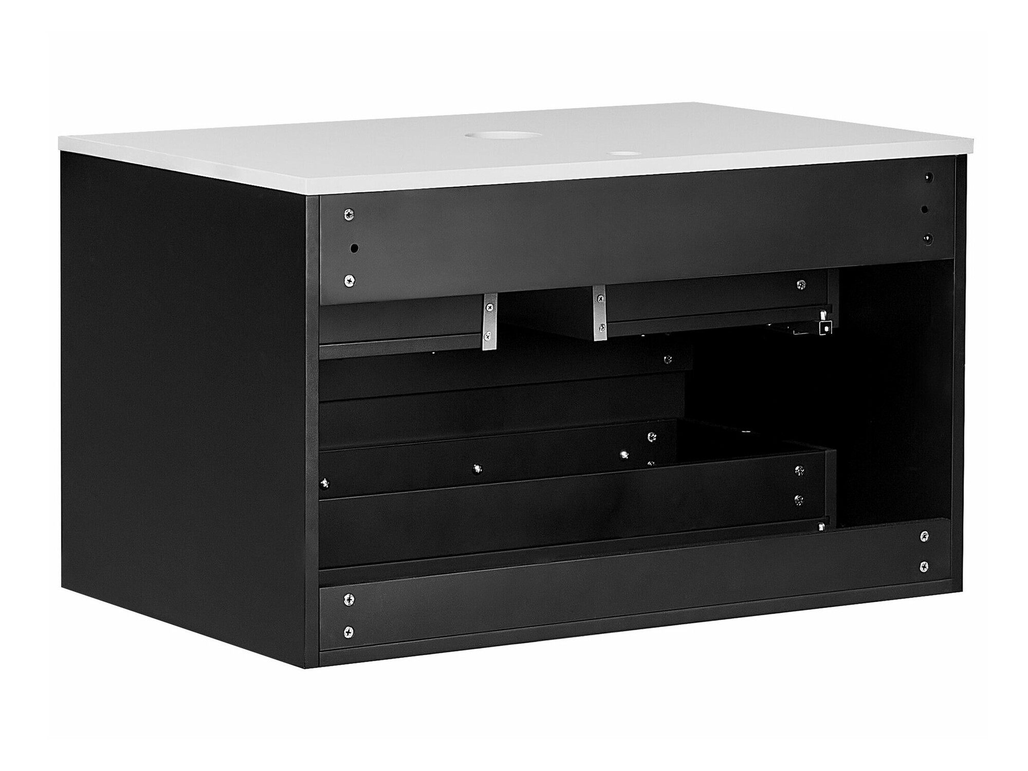 Vannitoa põrandakapp kraanikausile Berwyn 2307 (Must)