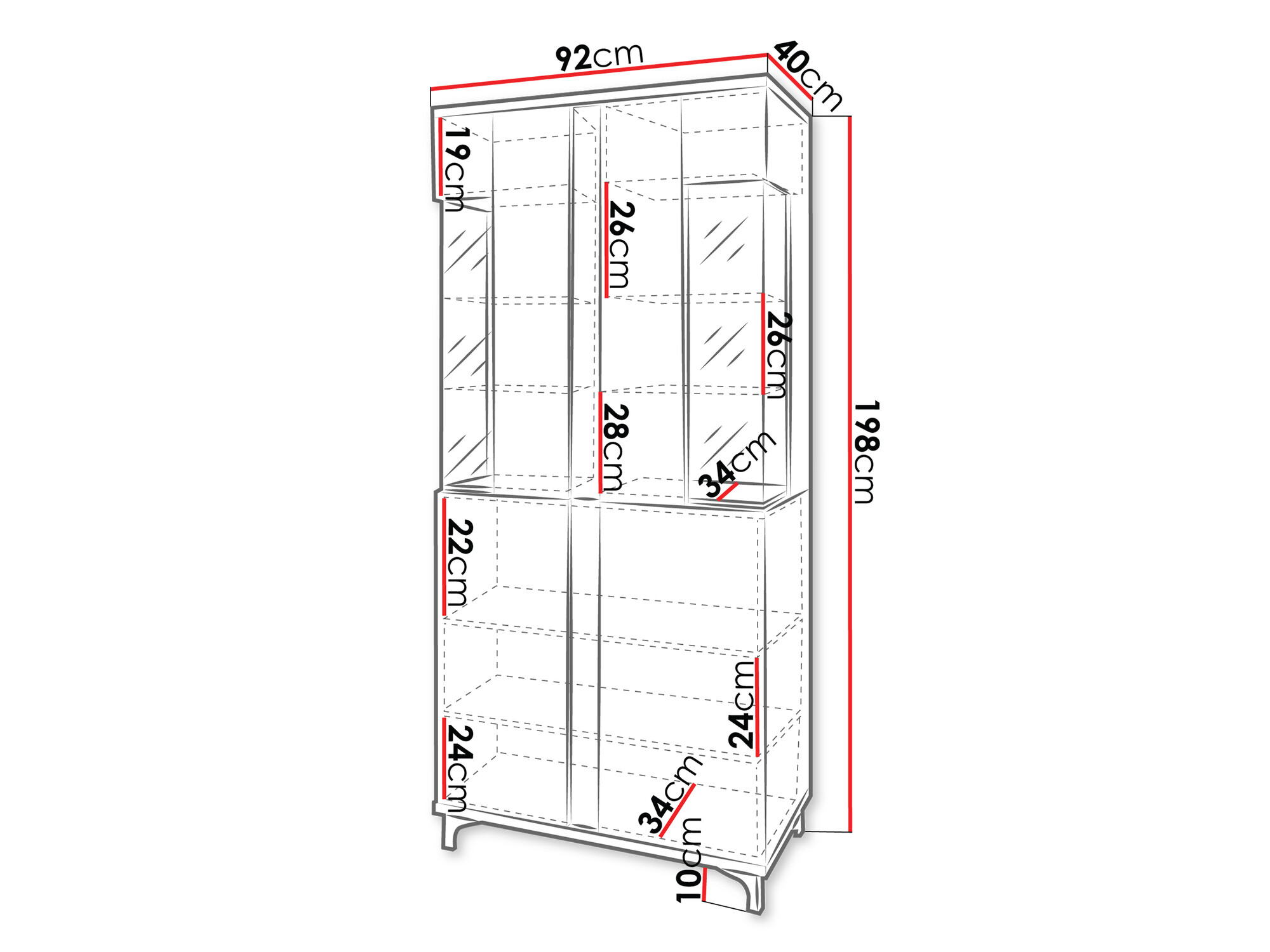 Riiul Livseri 116 (Valge + Läikiv valge)