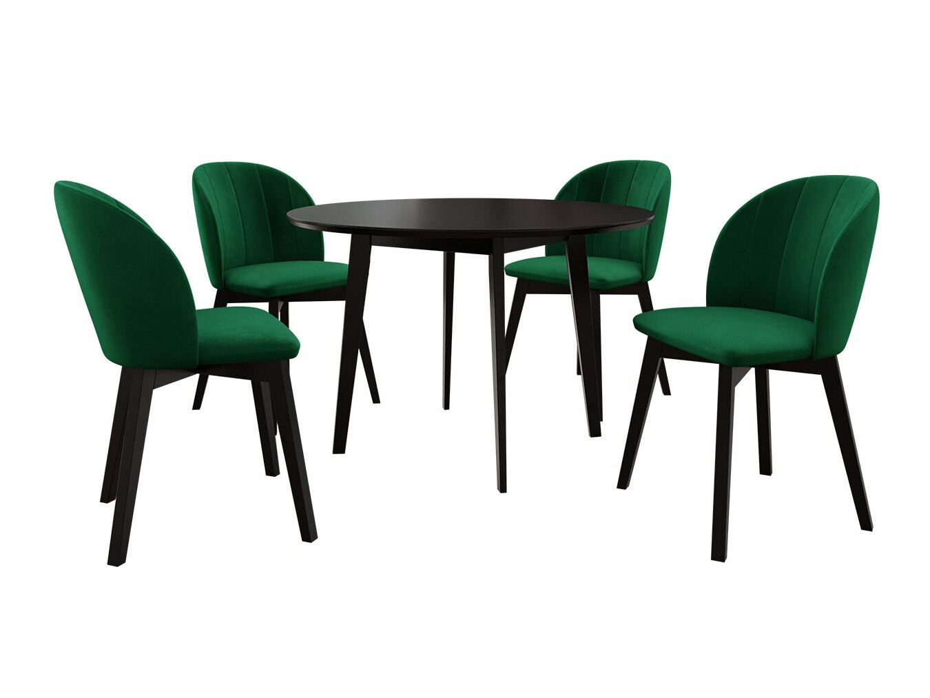 Söögitoakomplekt Racine 136 (Must)