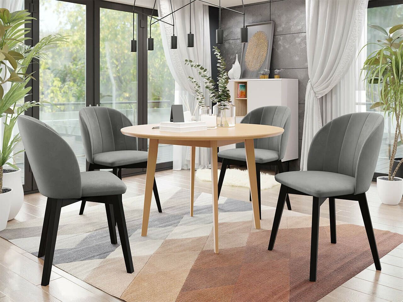 Söögitoakomplekt Racine 136 (Pruun)