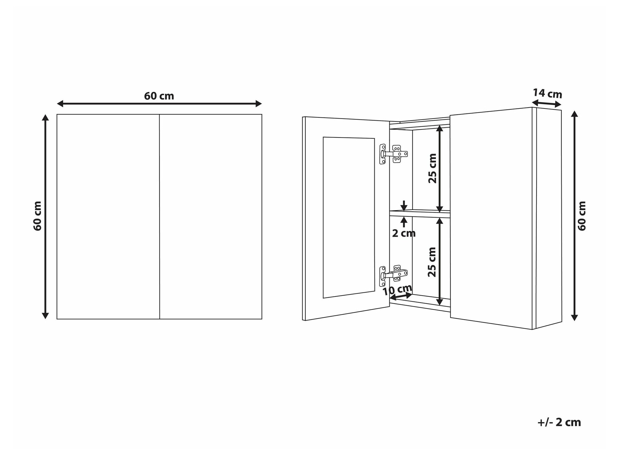 Vannitoa peegelkapid Berwyn 2349 (Must)