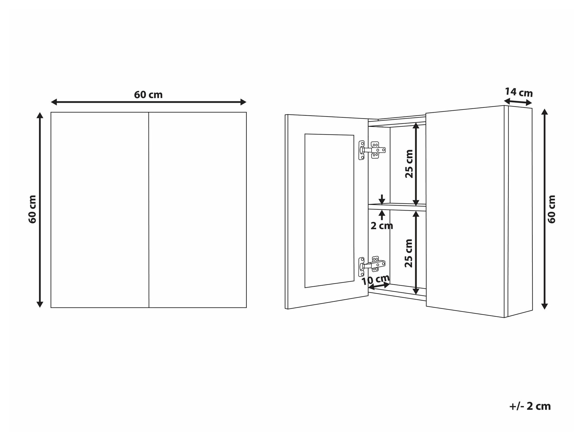 Vannitoa peegelkapid Berwyn 2349 (Valge)