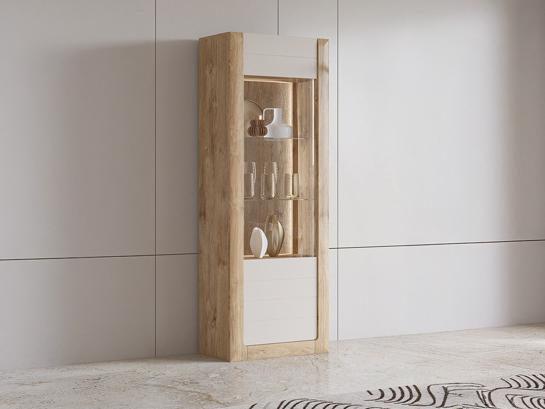 Riiul Sovera 101 (Golden Oak + Helehall)