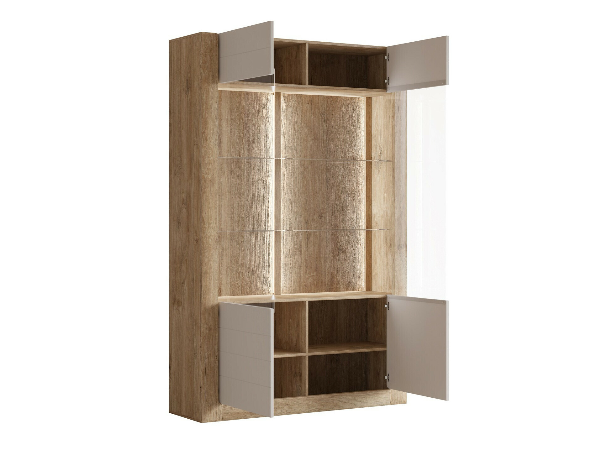 Riiul Sovera 102 (Golden Oak + Helehall)