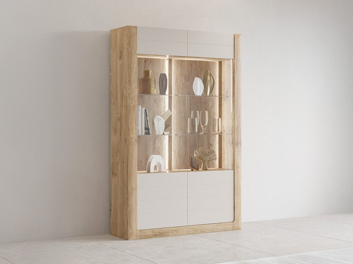 Riiul Sovera 102 (Golden Oak + Helehall)