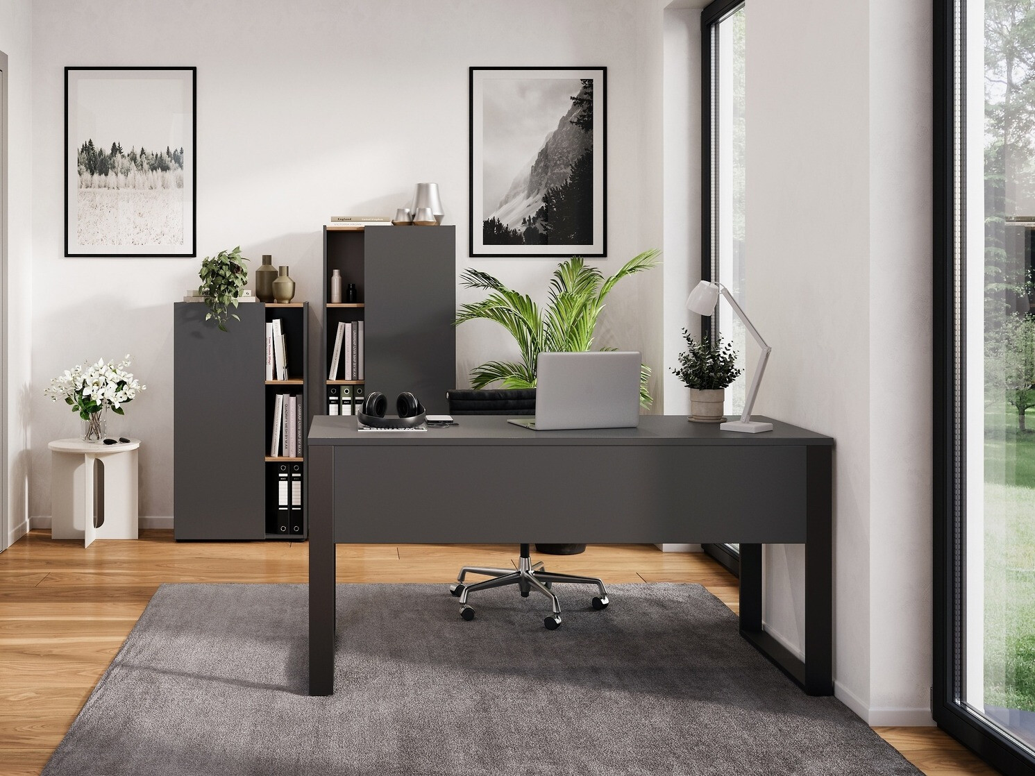 Kodukontori komplekt Evarsoa 106 (Grafiit + Navarra tamm)