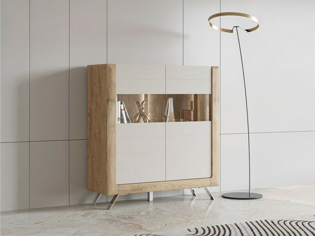 Riiul Sovera 106 (Golden Oak + Helehall)