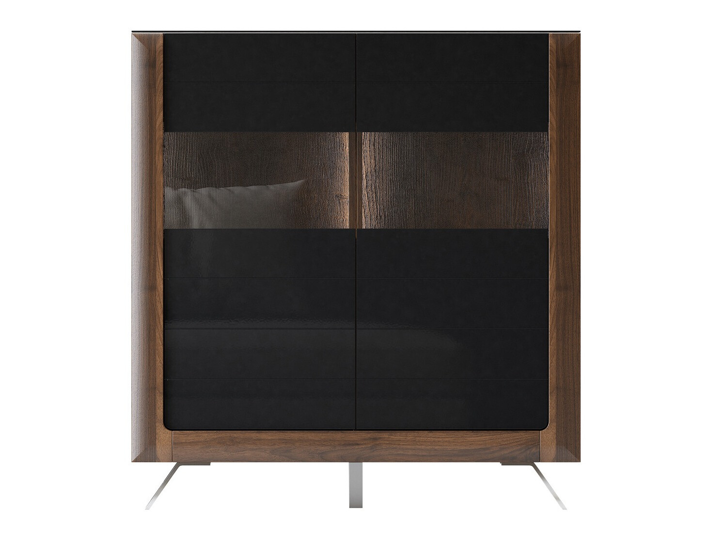 Riiul Sovera 106 (Pähkel + Läikiv must)