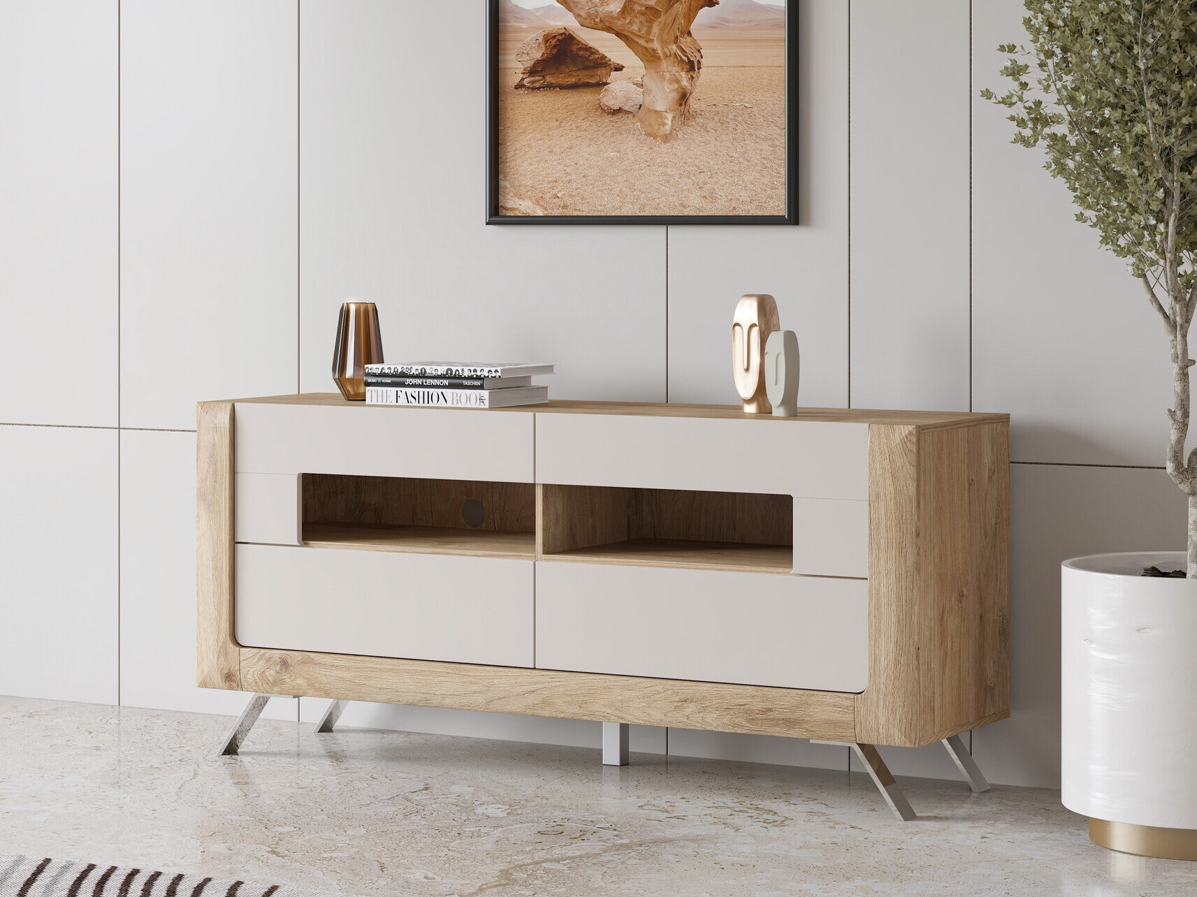 TV-alus Sovera 105 (Golden Oak + Helehall)