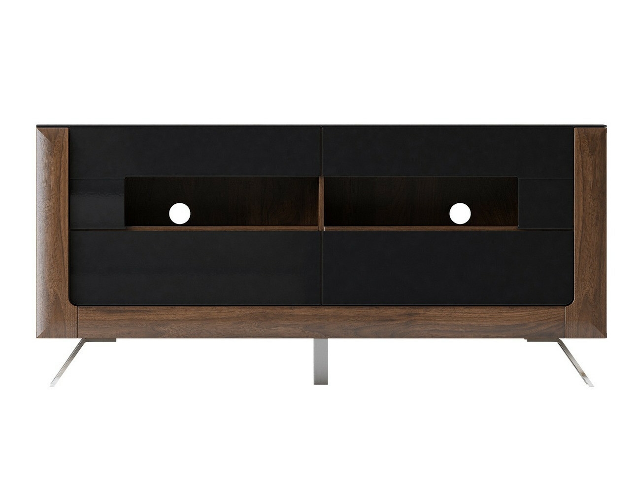 TV-alus Sovera 105 (Pähkel + Läikiv must)