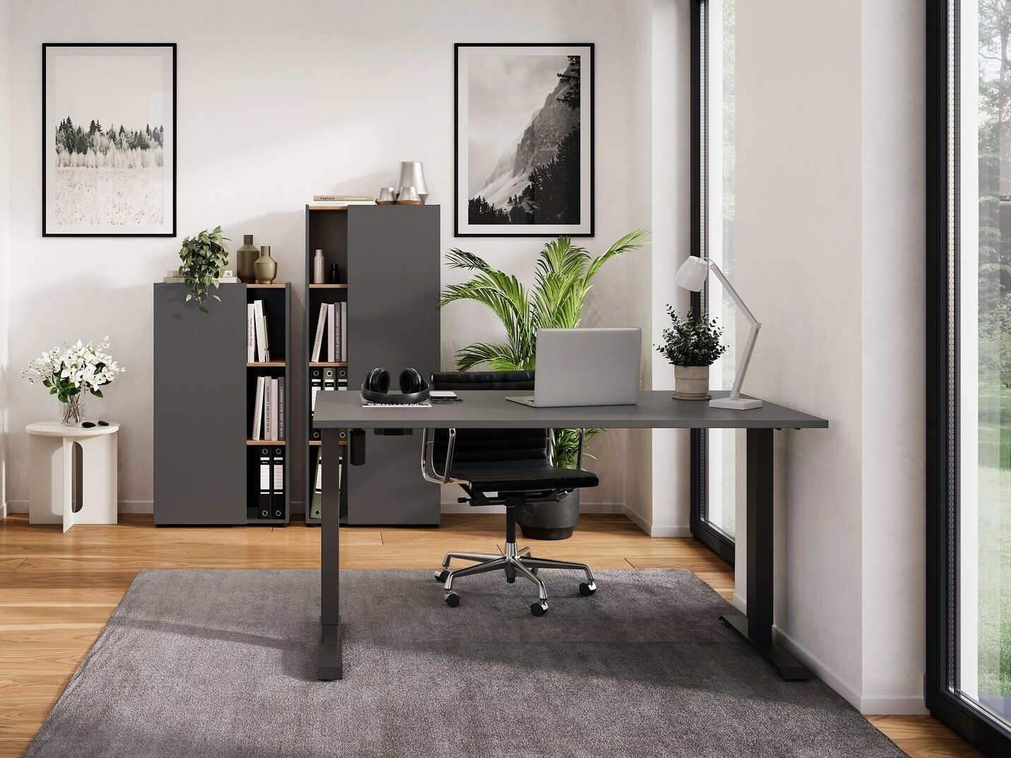 Kodukontori komplekt Evarsoa 107 (Grafiit + Navarra tamm)