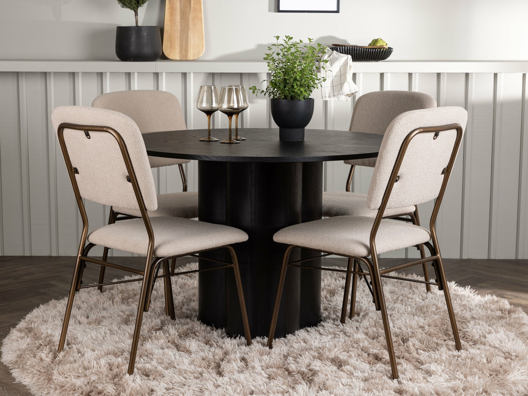 Söögitoakomplekt Dallas 4606 (Must)