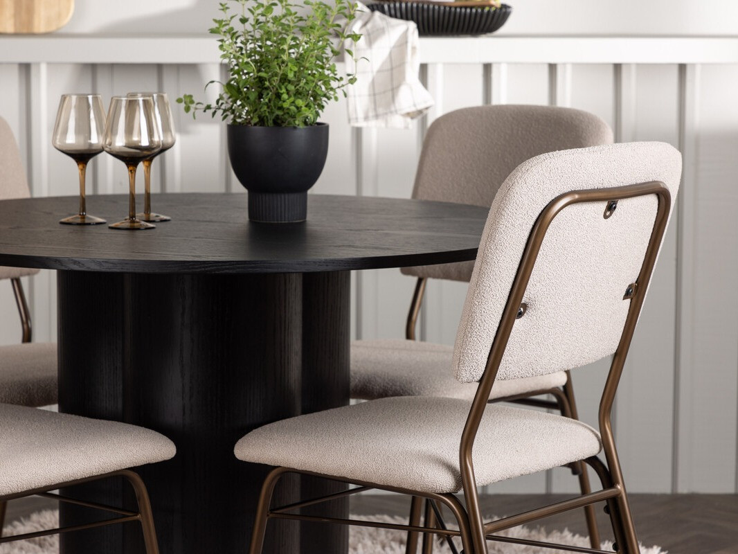 Söögitoakomplekt Dallas 4606 (Must)