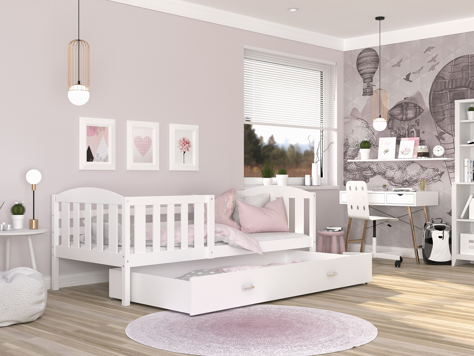 Voodi Aurora 126 (Valge)