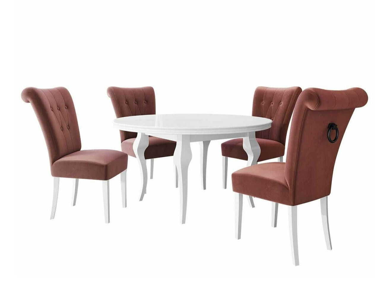 Söögitoakomplekt Racine 143 (Valge + Magic Velvet 2258)