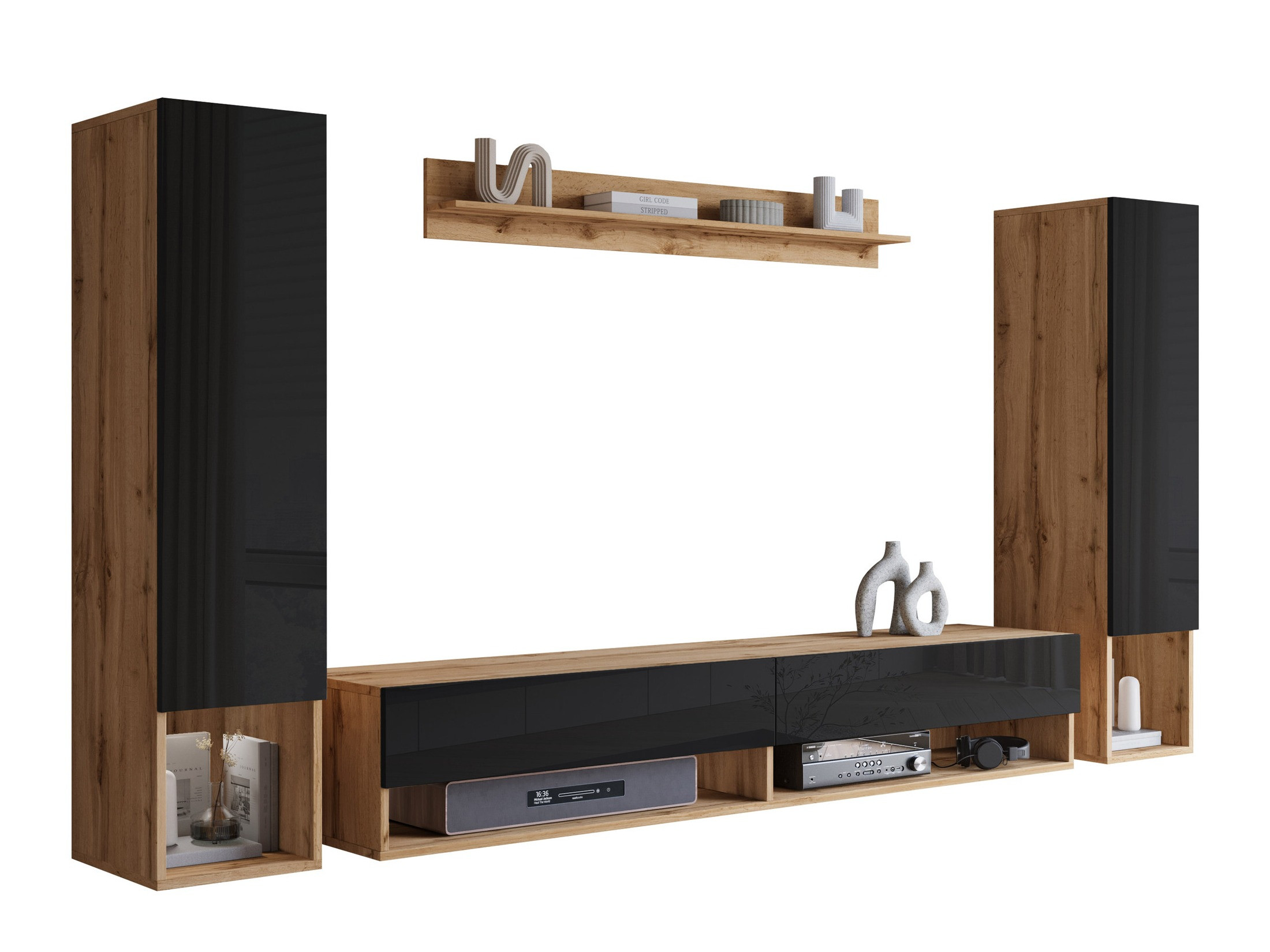 Elutoa komplekt Sarasota 176 (Wotani tamm + Läikiv must)