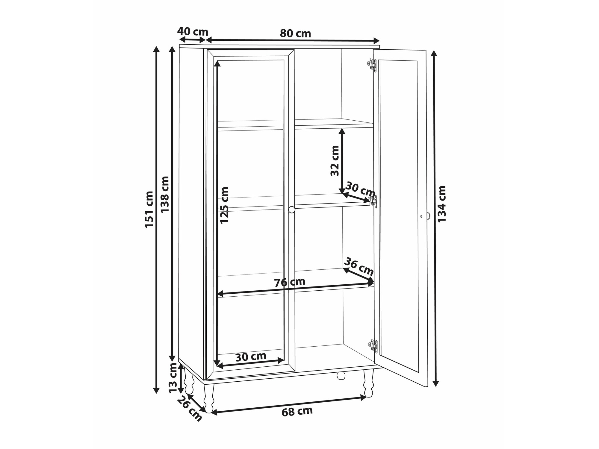 Riiul Berwyn 2385 (Must + Ere puit)
