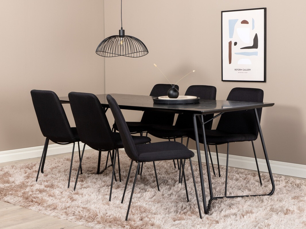 Söögitoakomplekt Dallas 3039 (Must)