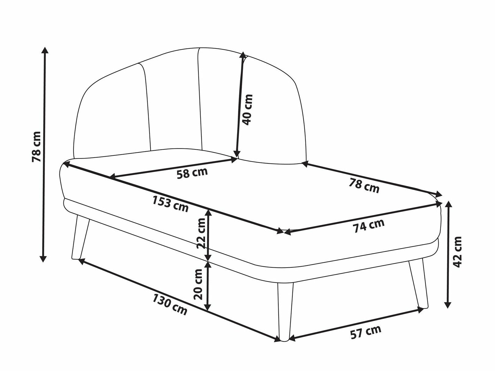 Kušett Berwyn 2387 (Beež)