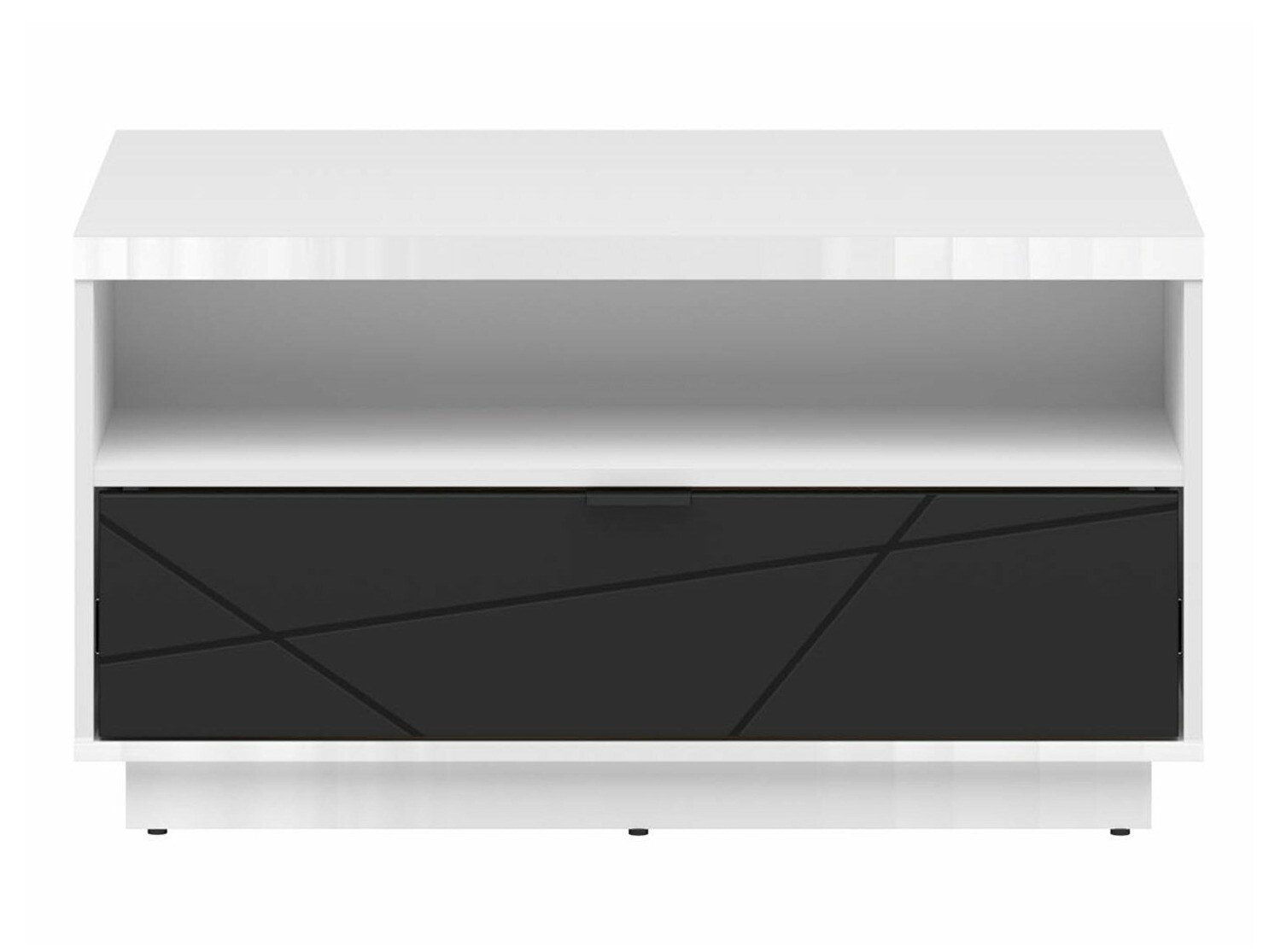 Diivanilaud Fivale 117 (Läikiv valge + Matt must)