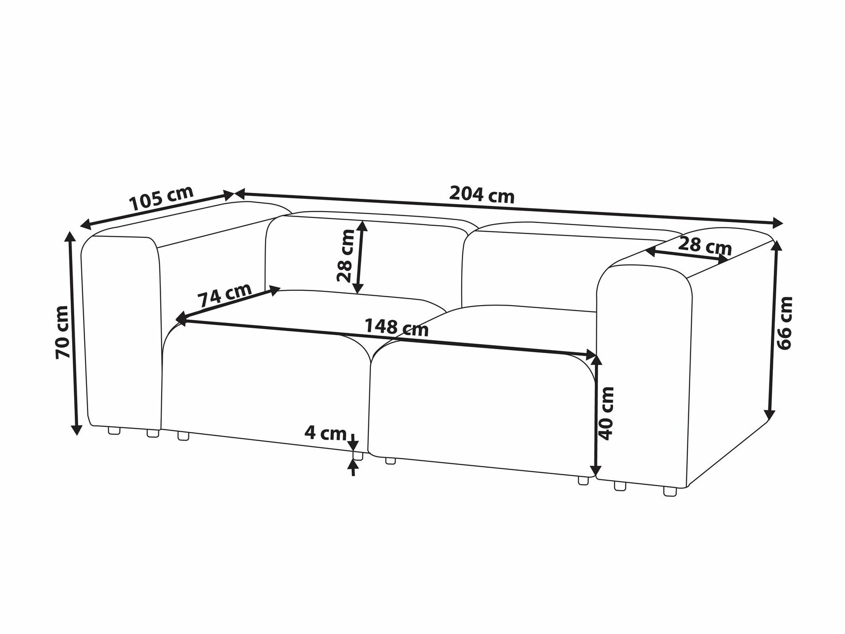 Mooduldiivan Balcoro 100 (Beež)