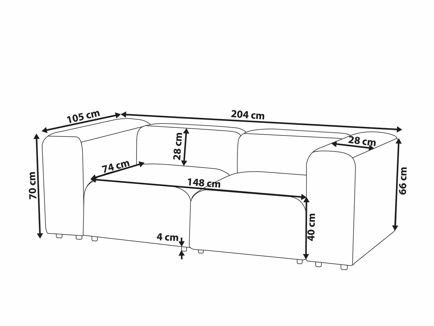 Mooduldiivan Balcoro 100 (Koor)