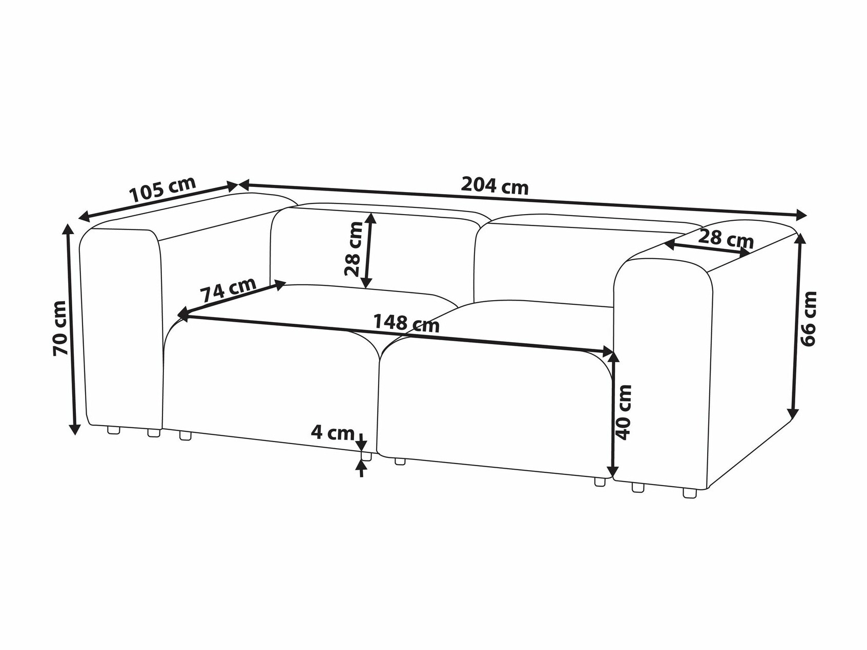 Mooduldiivan Balcoro 101 (Beež)