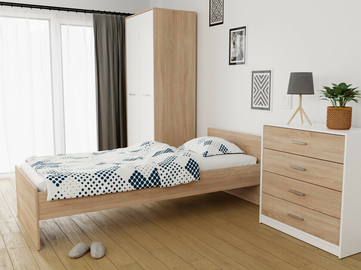 Voodi Novsore 126 (Sonoma tamm)