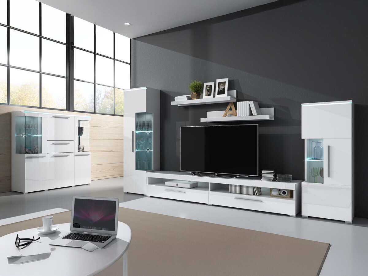 Elutoa komplekt Torvire 107 (Valge + Läikiv valge)