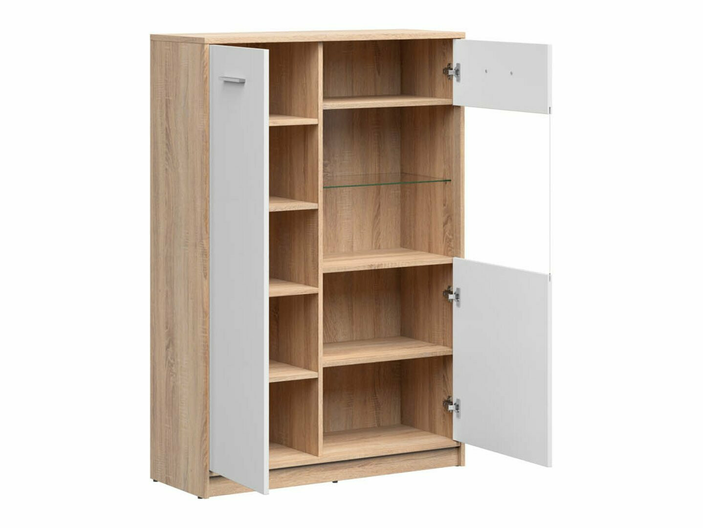 Riiul Novsore 138 (Sonoma tamm + Valge)