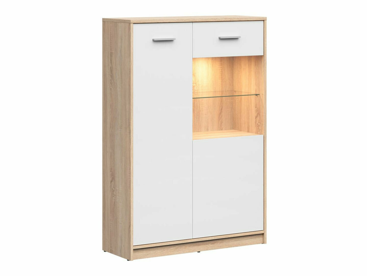 Riiul Novsore 138 (Sonoma tamm + Valge)