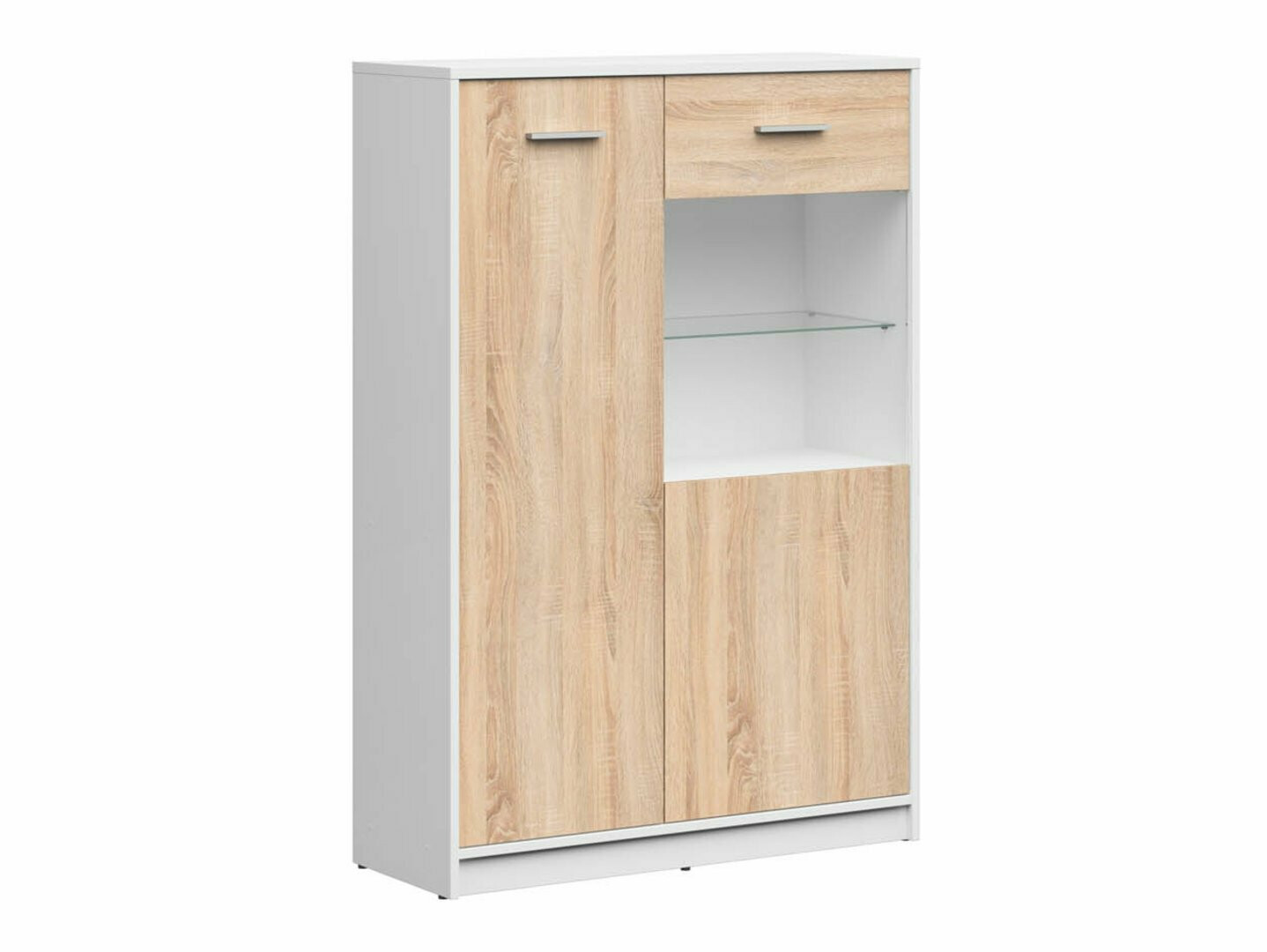 Riiul Novsore 138 (Valge + Sonoma tamm)