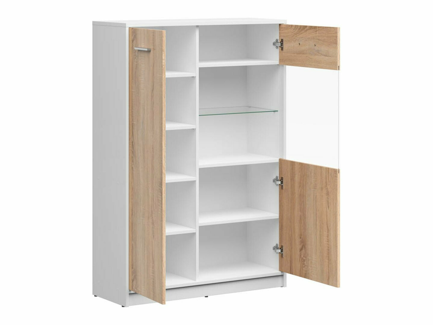 Riiul Novsore 138 (Valge + Sonoma tamm)