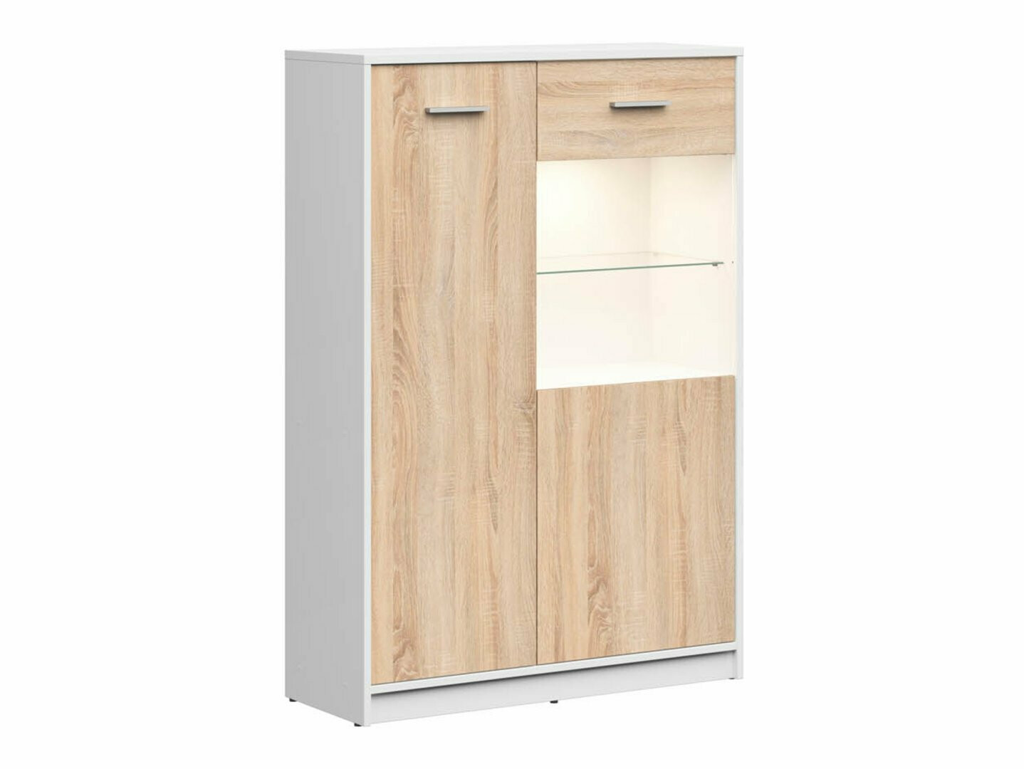 Riiul Novsore 138 (Valge + Sonoma tamm)