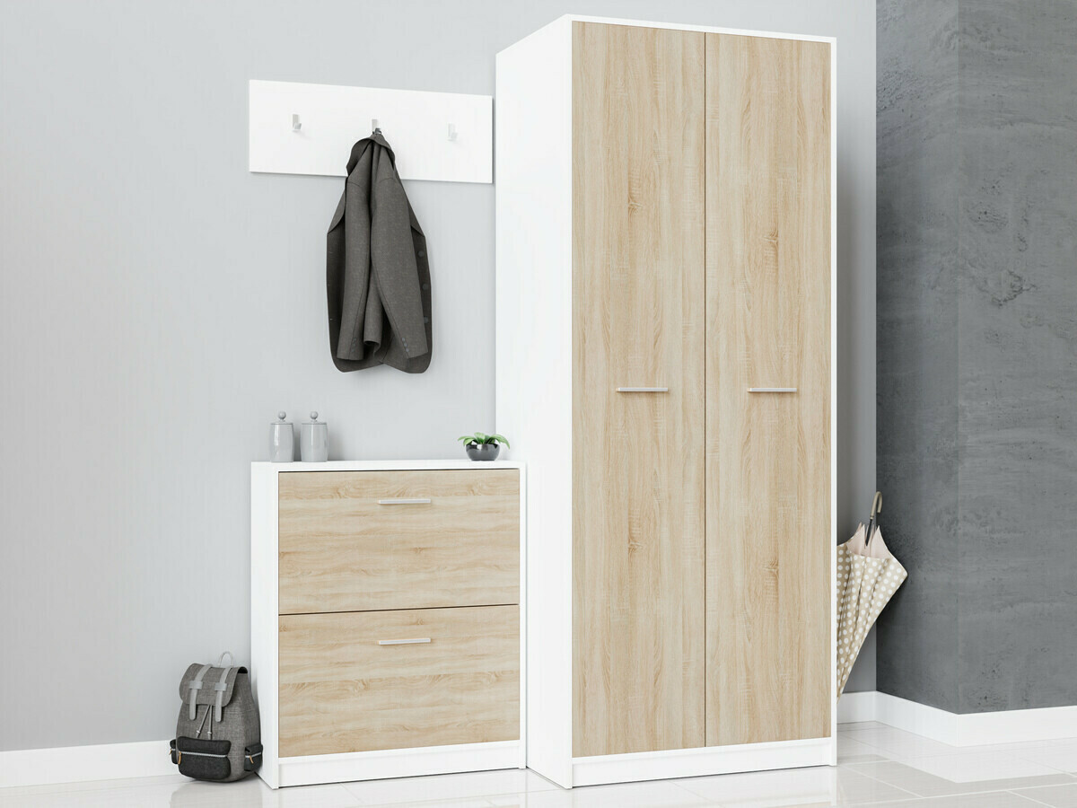 Esikukomplekt Novsore 150 (Valge + Sonoma tamm)