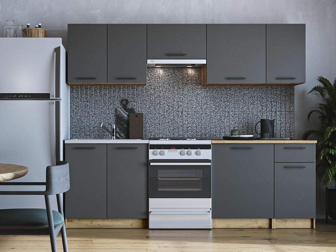 Köögikomplekt Houston 856 (Antratsiit + Craft tamm)