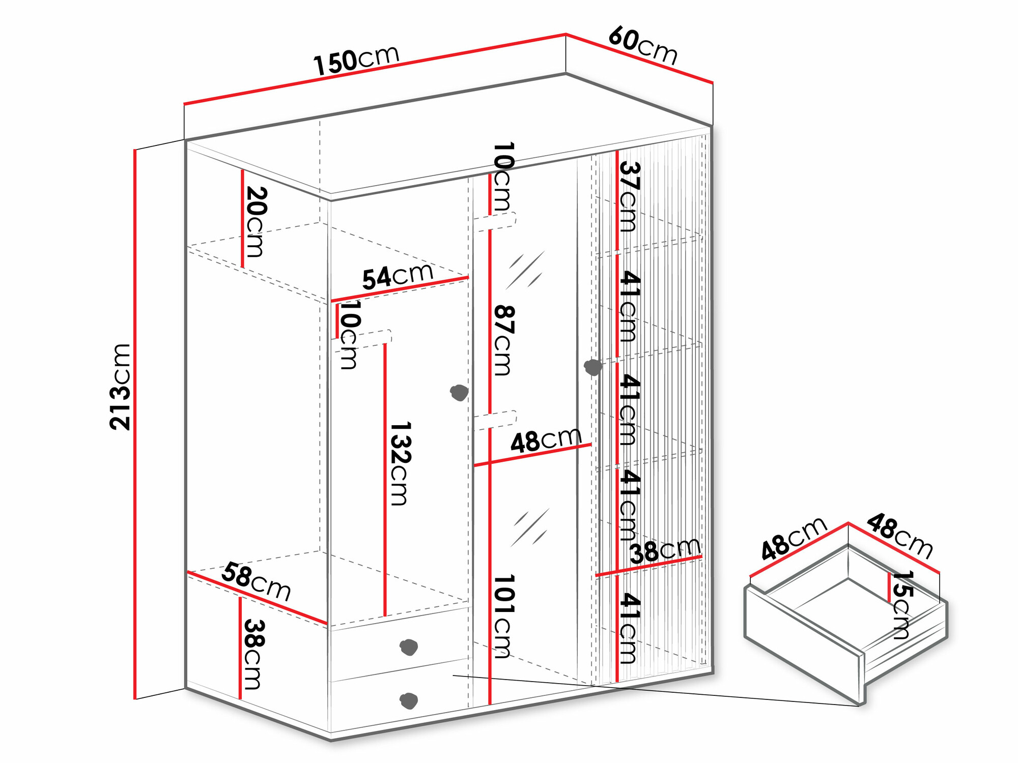 Riidekapp Venmava 115