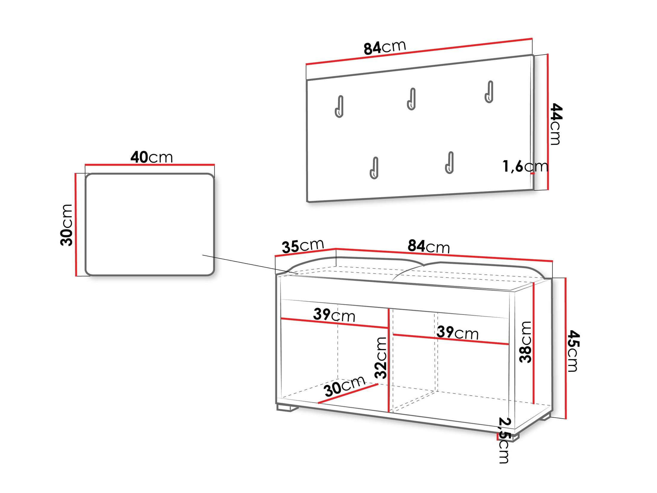 Esikukomplekt Comfivo Tutela (Valge)