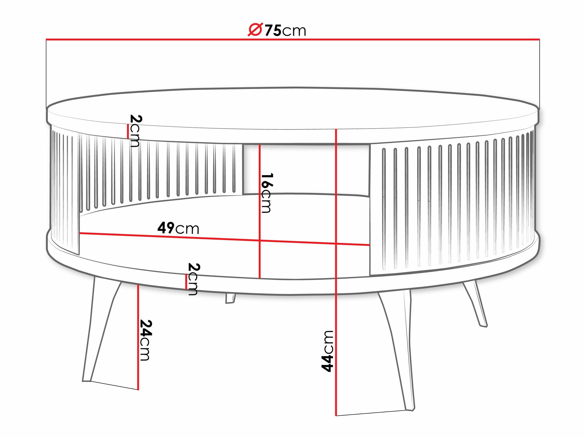 Diivanilaud Vitum II (Roosikarva + Valge)